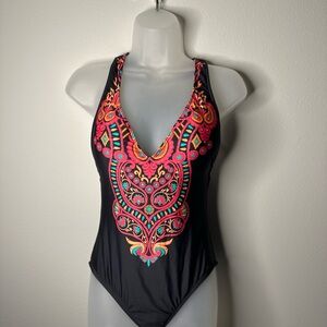 Kenneth Cole Mandala Rhinestone Swimsuit